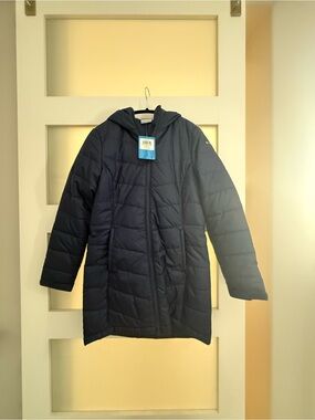 Columbia Navy Quilted Hooded Jacket
